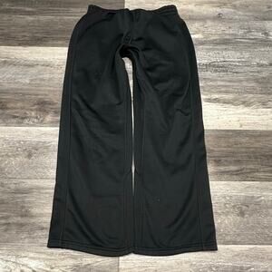 Nike DriFit Black Womens L Gray‎ Swoosh Athletic Polyester Running Track Pants